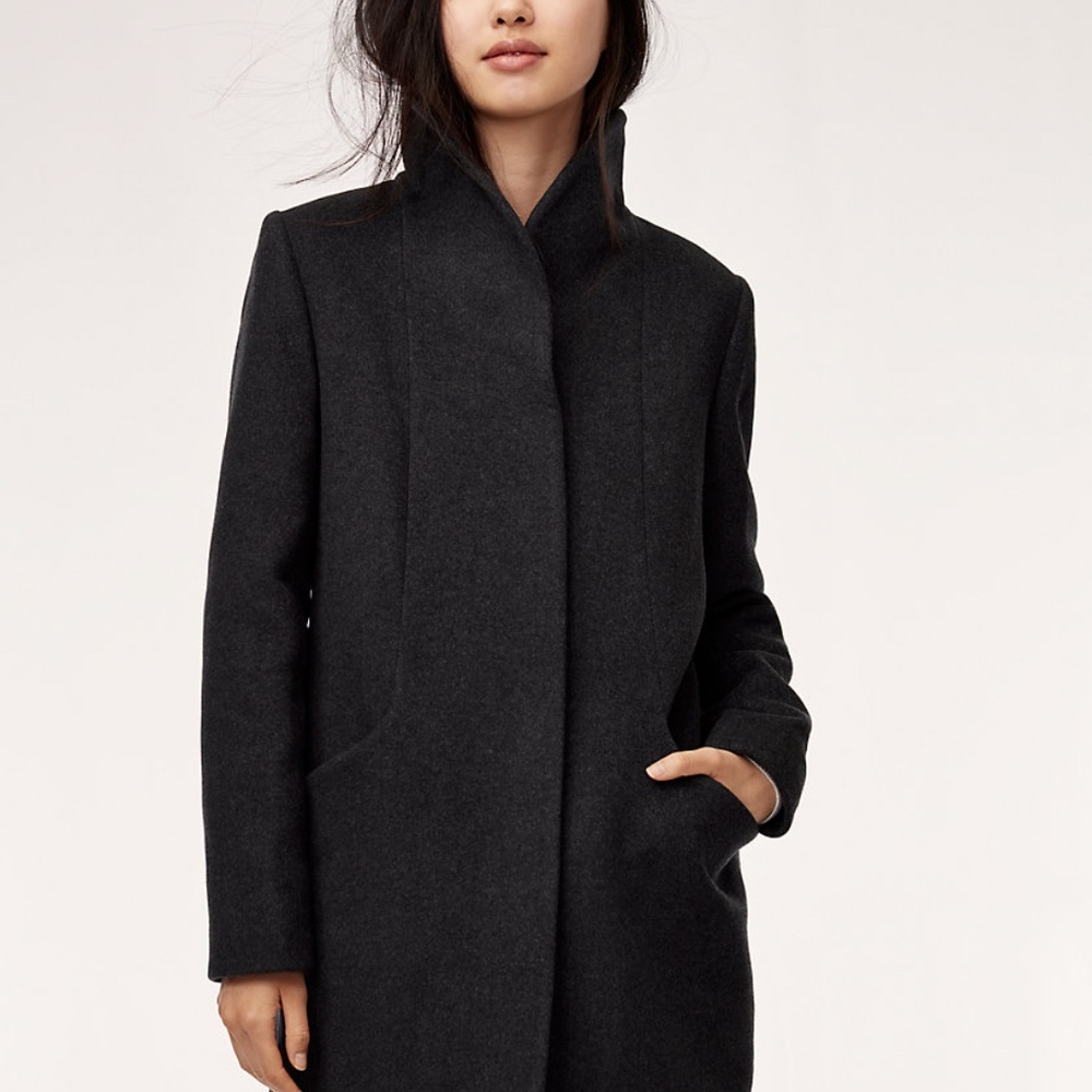 Aritzia Wilfred Cocoon Wool Coat (mid length)